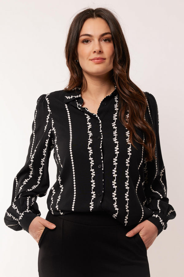 Charlie blouse | Black/Offwhite