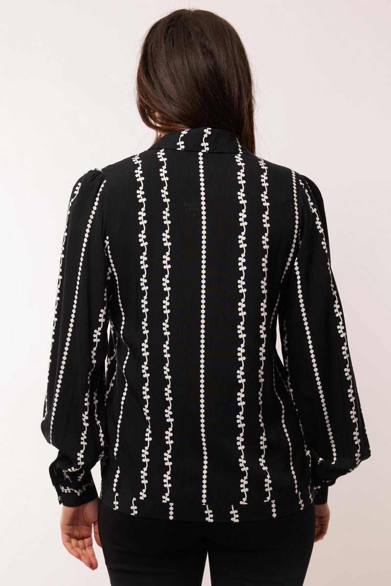 Charlie blouse | Black/Offwhite