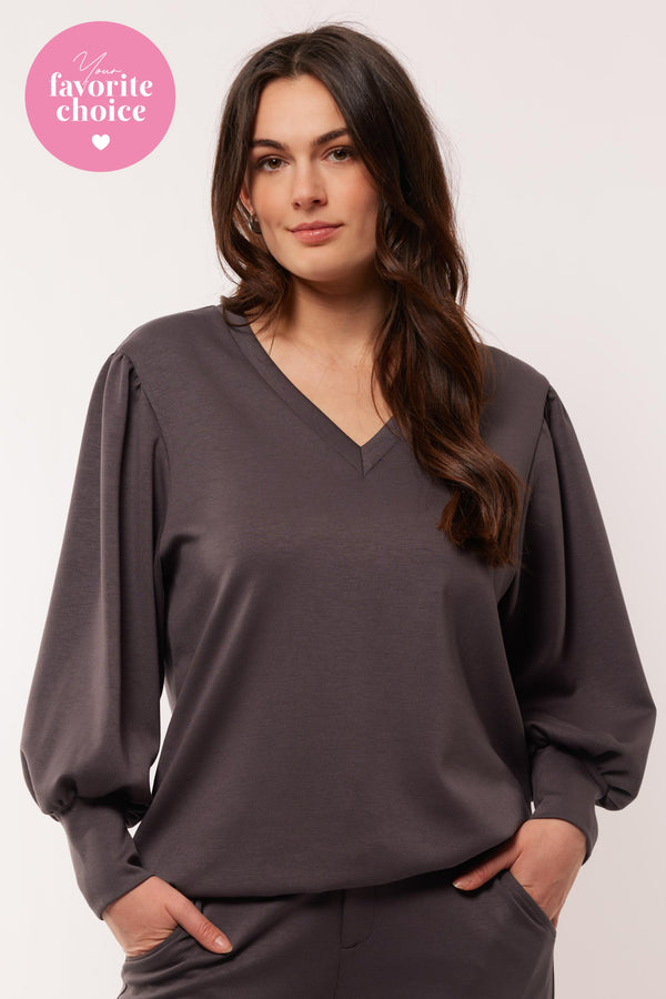 Celia top | Dark Gray