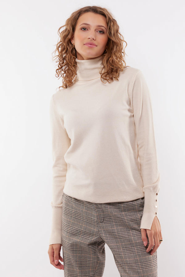 Daye knit sweater | Wool White