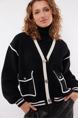 Kris cardigan | Black/Offwhite