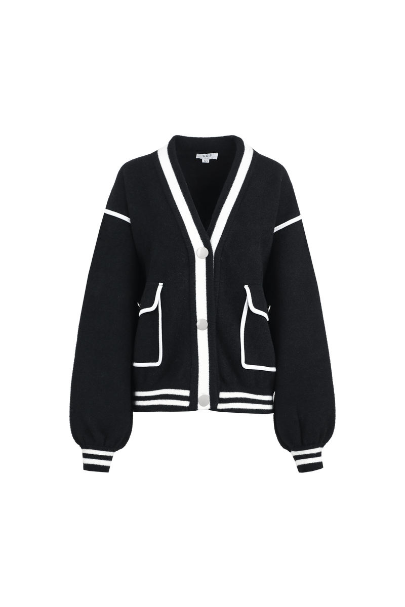 Kris cardigan | Black/Offwhite