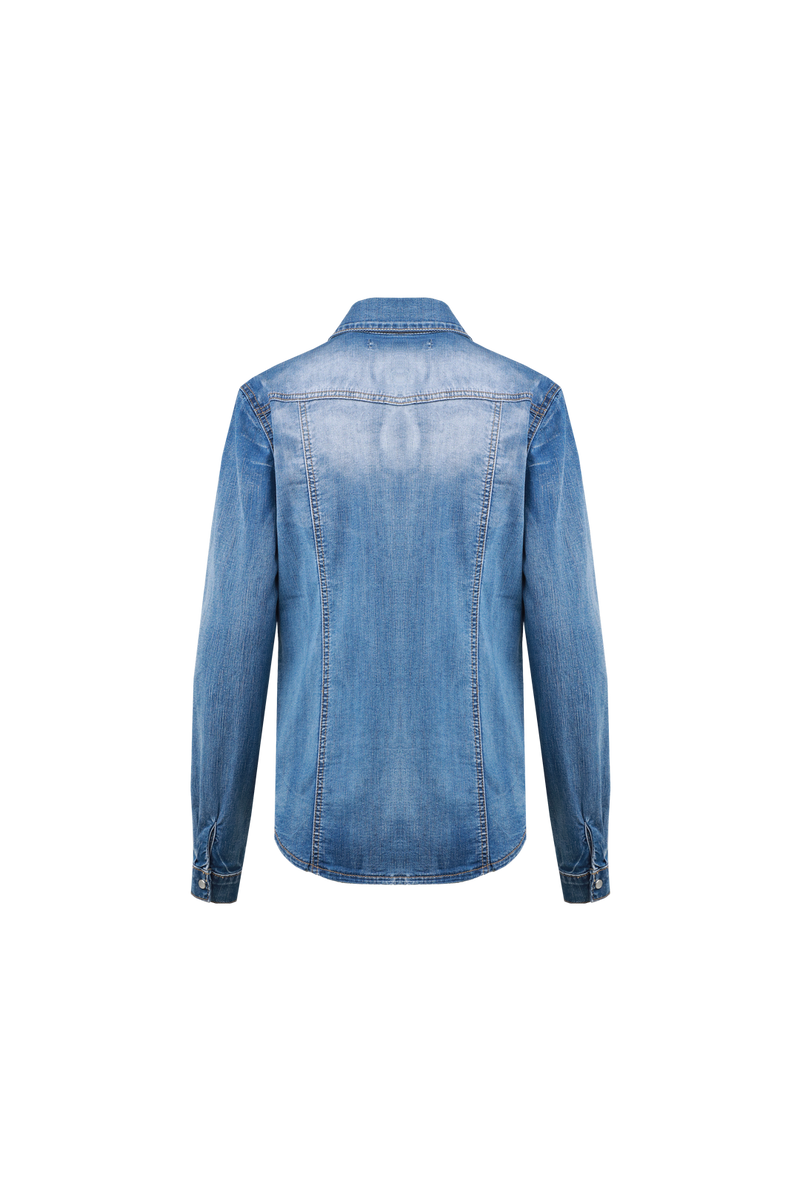 Dyna blouse | Denim Mid Blue