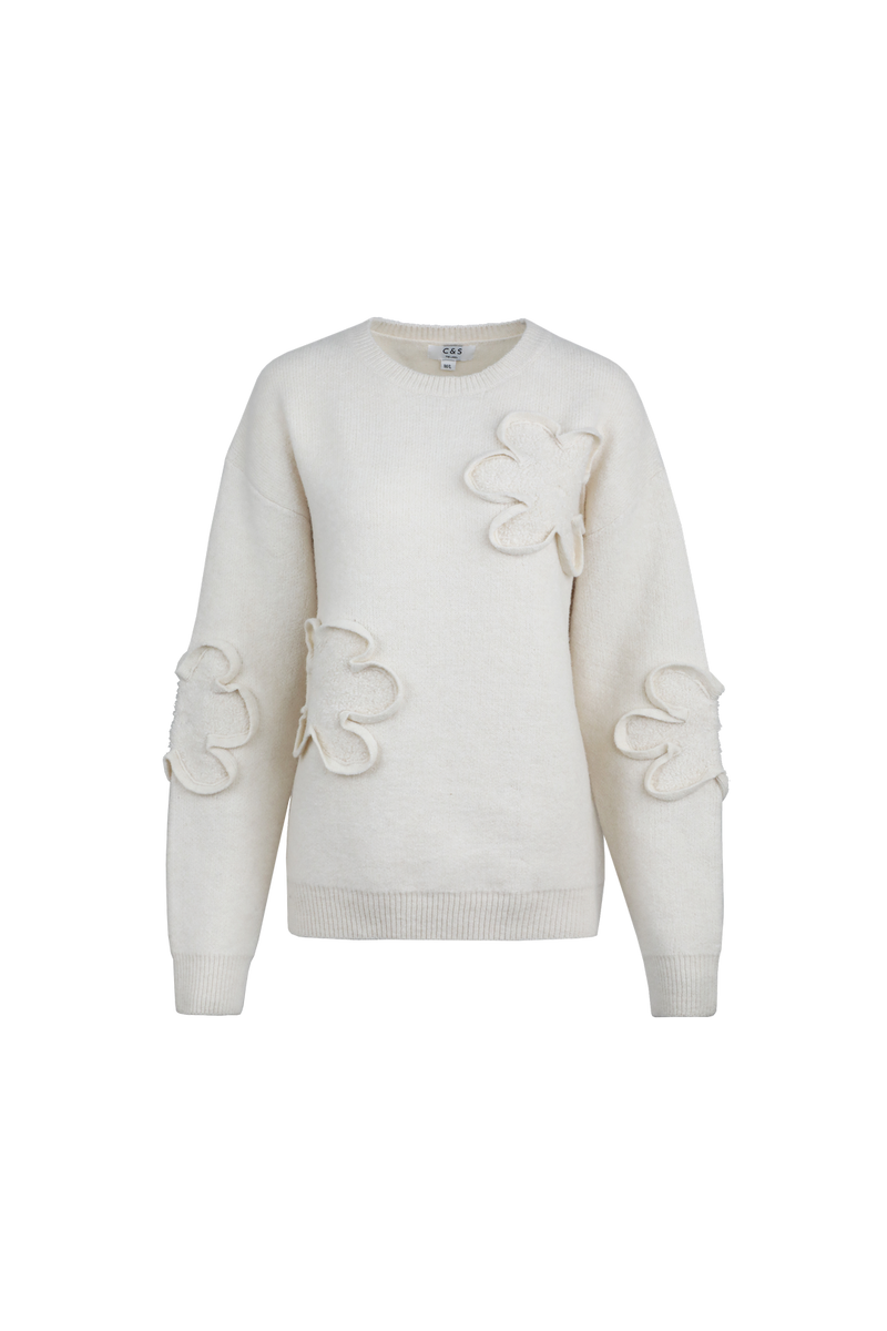 Dinja knit sweater | Wool White