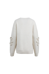 Dinja knit sweater | Wool White