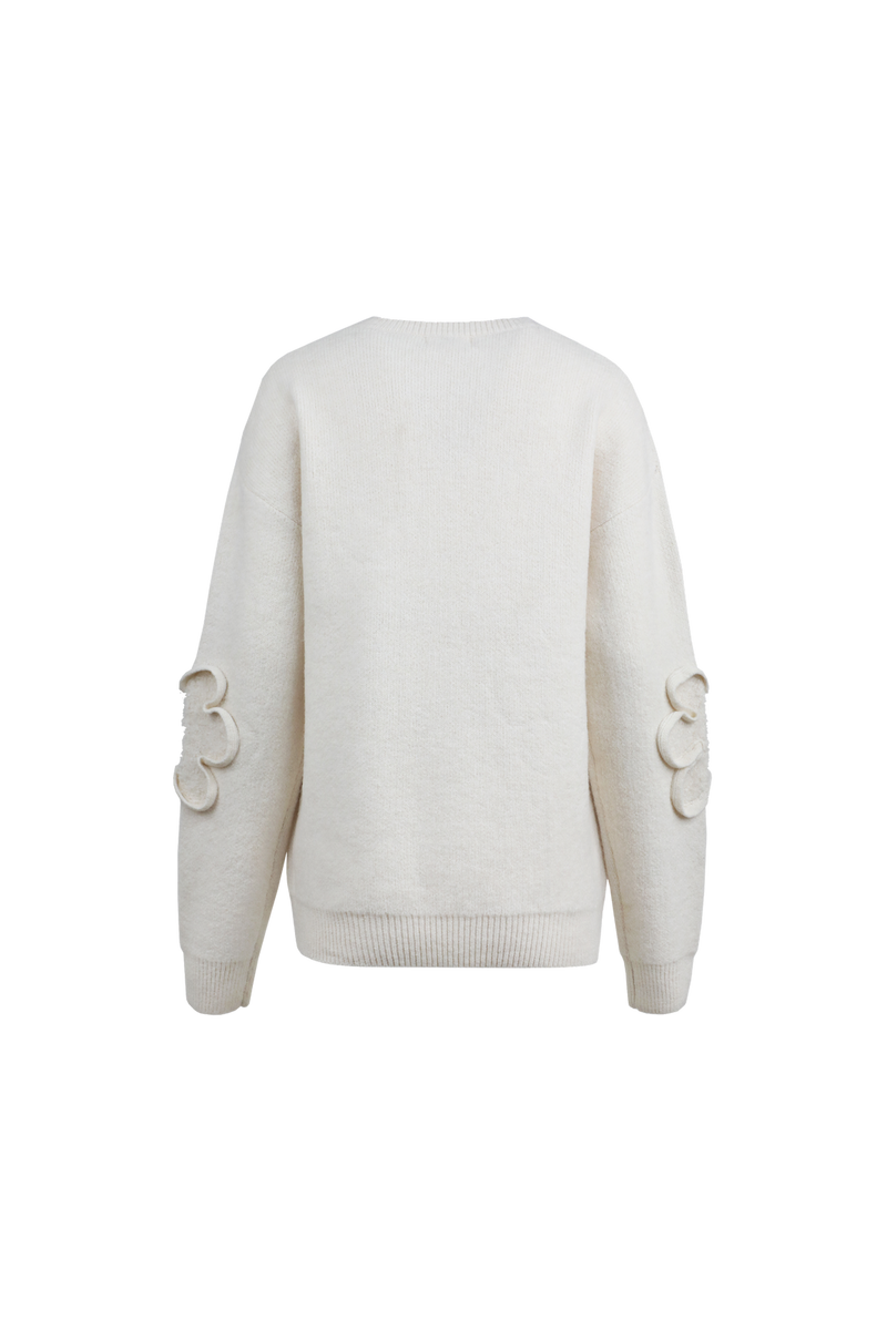 Dinja knit sweater | Wool White