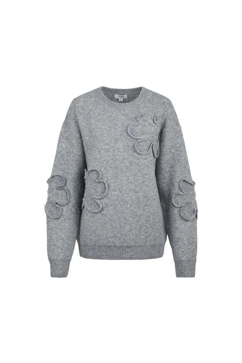 Dinja knit sweater | Gray Melange