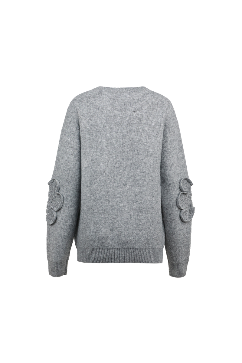 Dinja knit sweater | Gray Melange