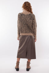 Doutse knit sweater | Sahara/Black