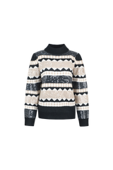 Dita knit sweater | Black/Sand