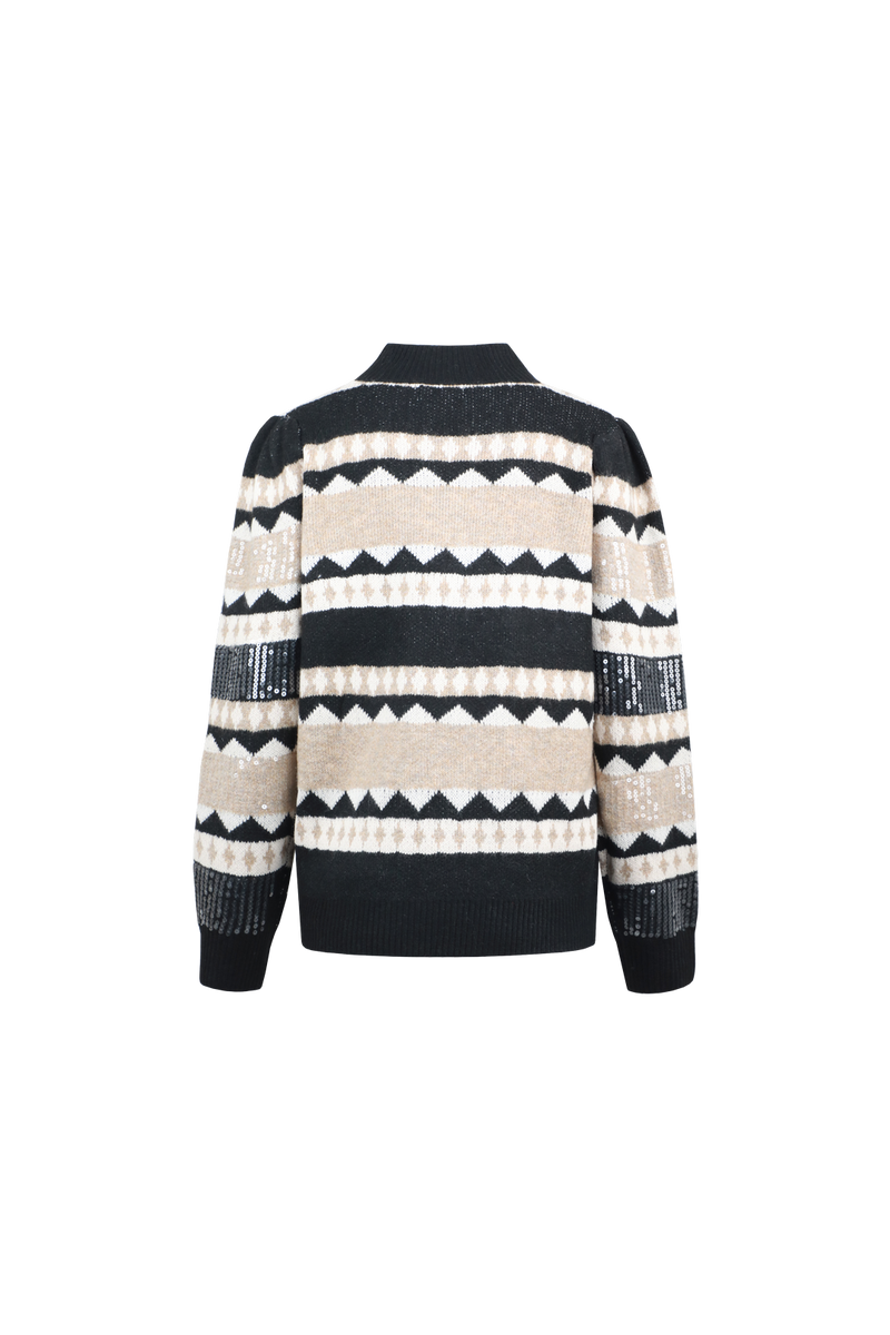 Dita knit sweater | Black/Sand