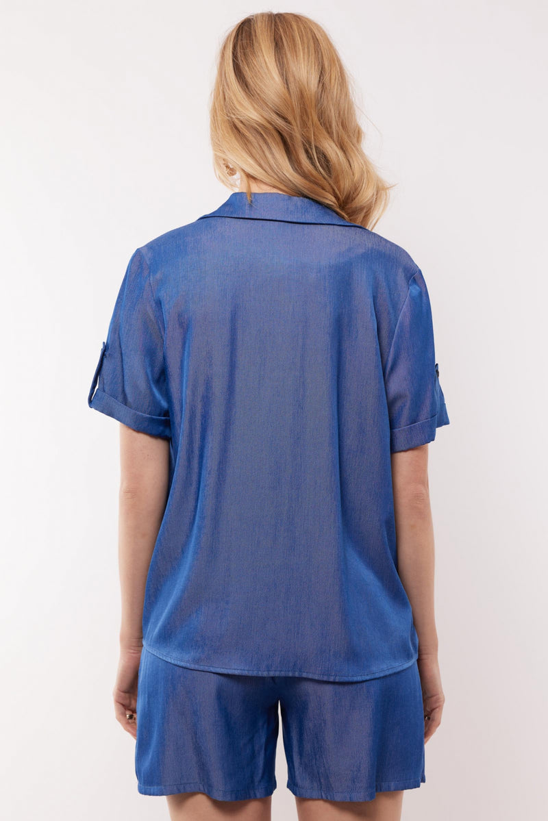 Breg blouse | Denim Mid Blue