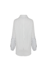 Jette blouse | Offwhite/Black