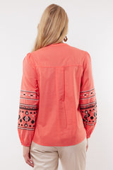 Cascade blouse | Spicy Coral