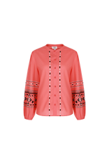 Cascade blouse | Spicy Coral