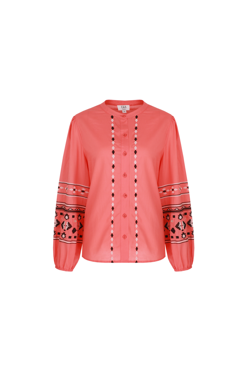 Cascade blouse | Spicy Coral