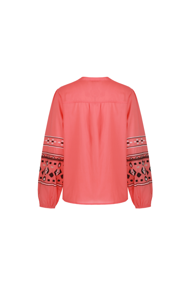 Cascade blouse | Spicy Coral