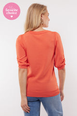 Mirandy top | Spicy Coral