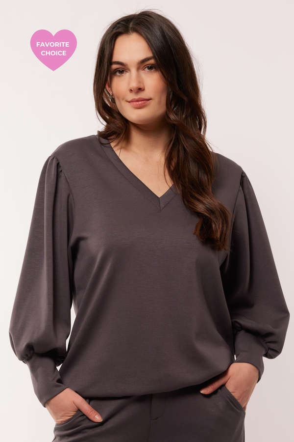 Celia top | Dark Gray